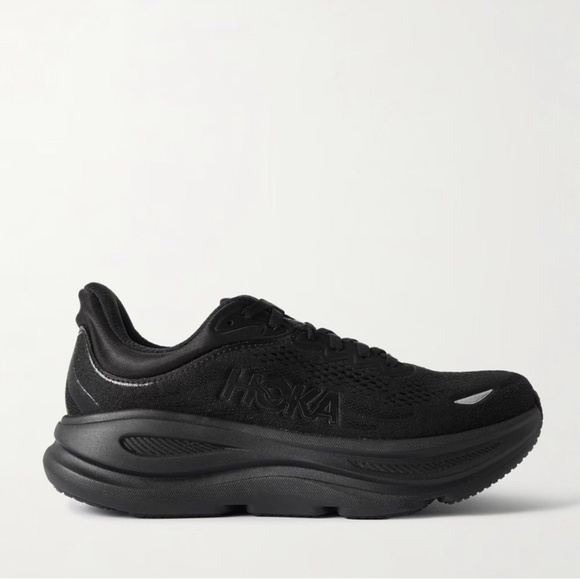 Hoka One Bondi 9 Black Athletic Shoes - Picture 1 of 10